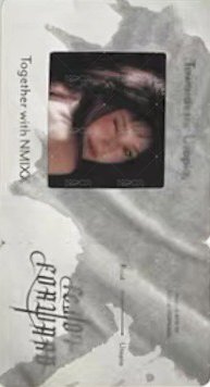 FORWARD 專輯卡 膠片 正面