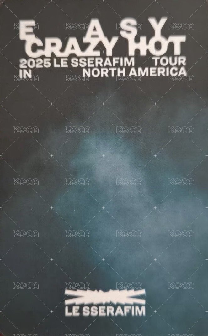 25‘巡迴 入場卡 / 場限卡 美巡場限 背面