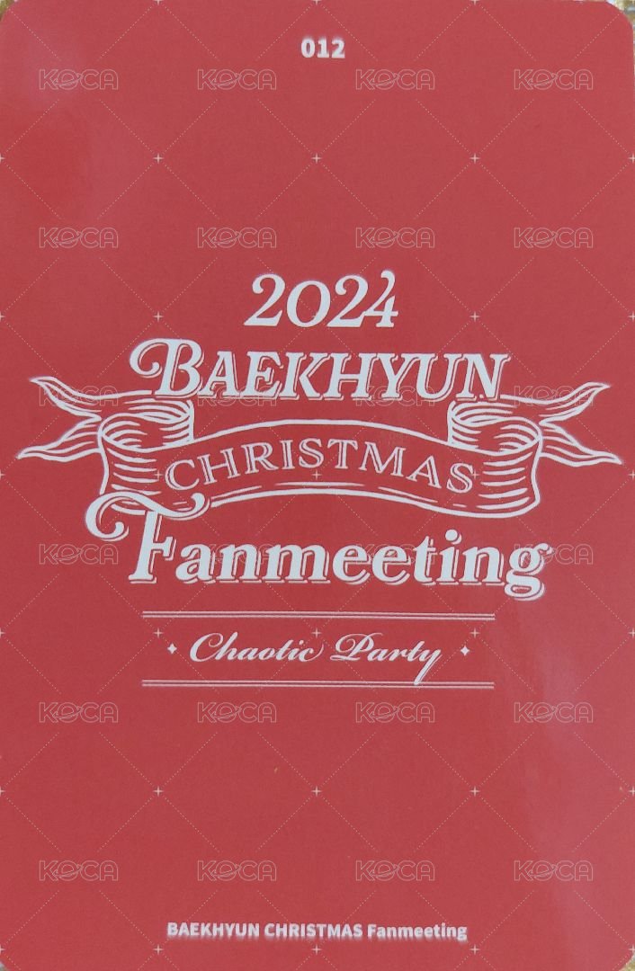 2024 CHRISTMAS FANMEETING<Chaotic Party> 隨機卡  背面