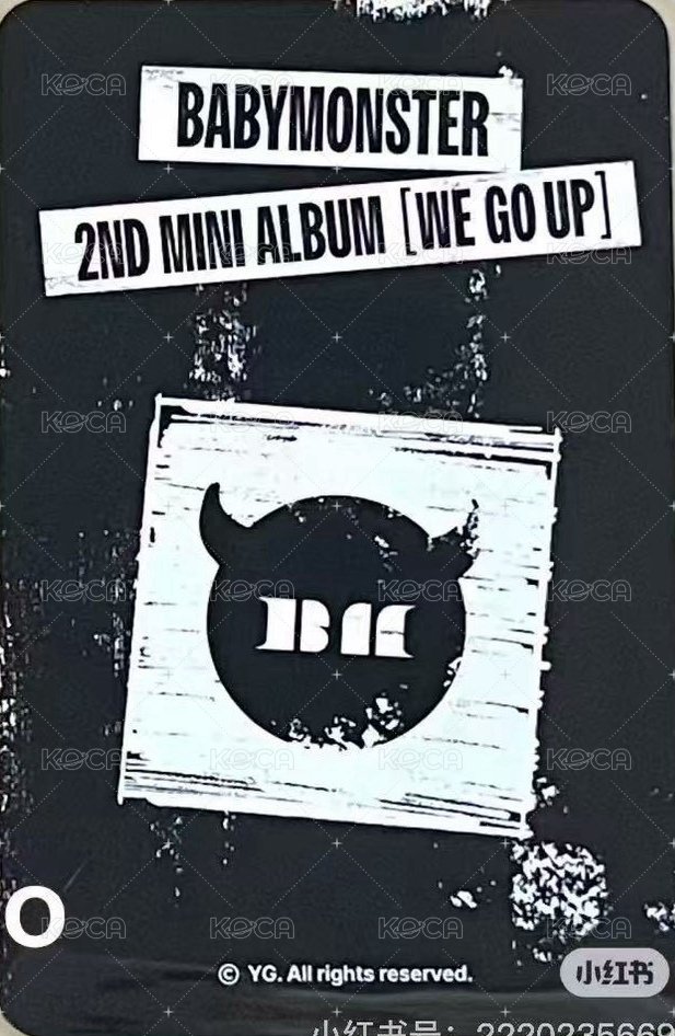 WE GO UP yg 線下快閃 入場卡 / 場限卡 成員日 背面