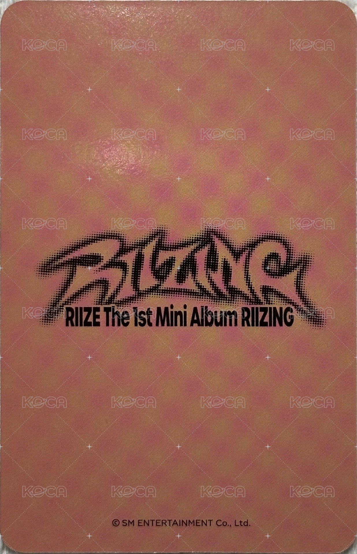 RIIZING sm 簽售卡  背面