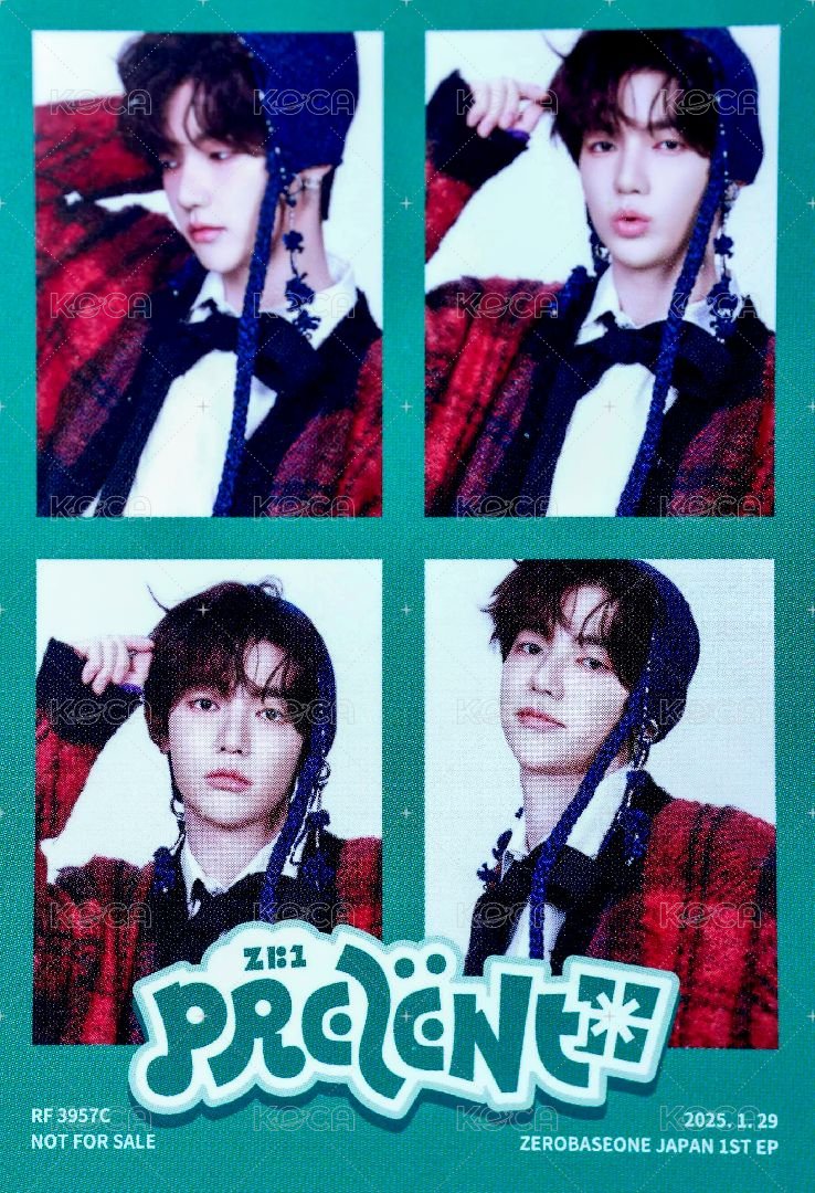 日專 專輯卡 ZB1 Present專 人生四格 正面