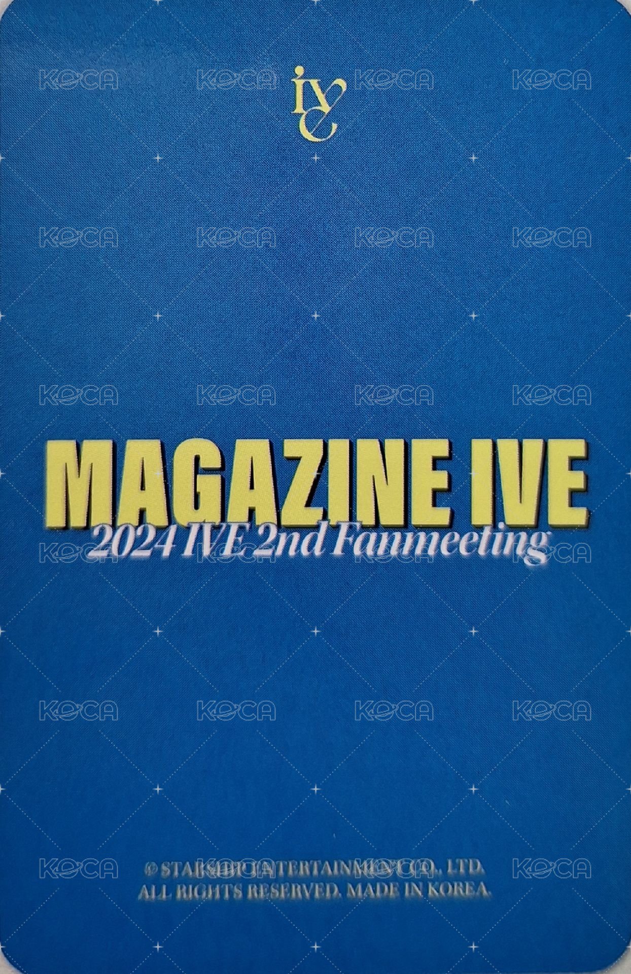 24’FM MAGAZINE IVE 隨機卡 FM 安隨機卡 背面