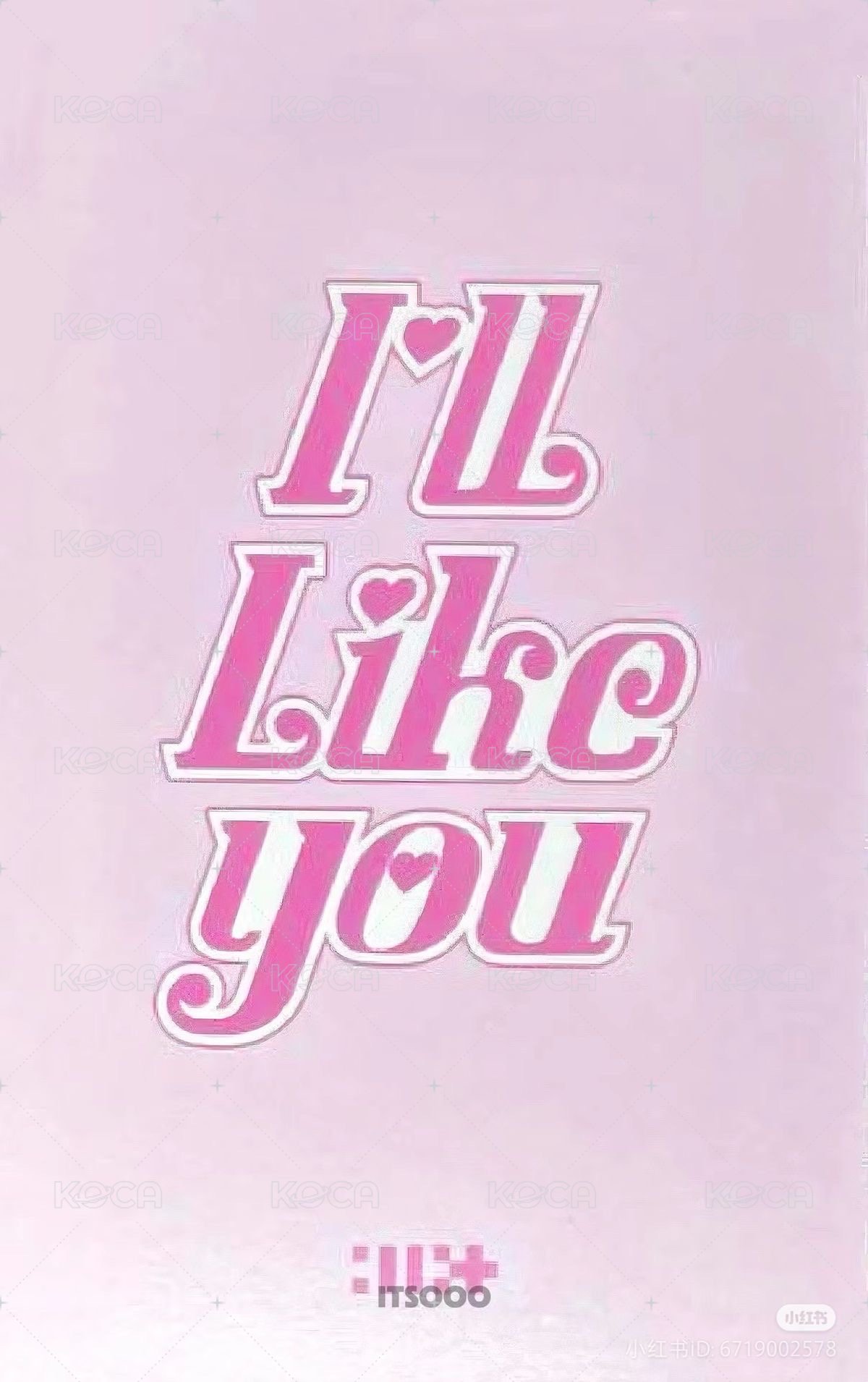 I'LL LIKE YOU 專輯卡 電子專 背面