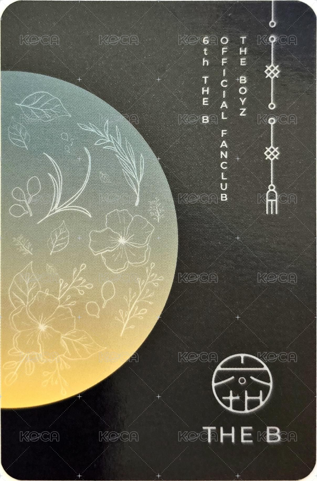 THE BOYZ OFFICIAL FANCLUB [THE B] 67| 會員禮卡  背面