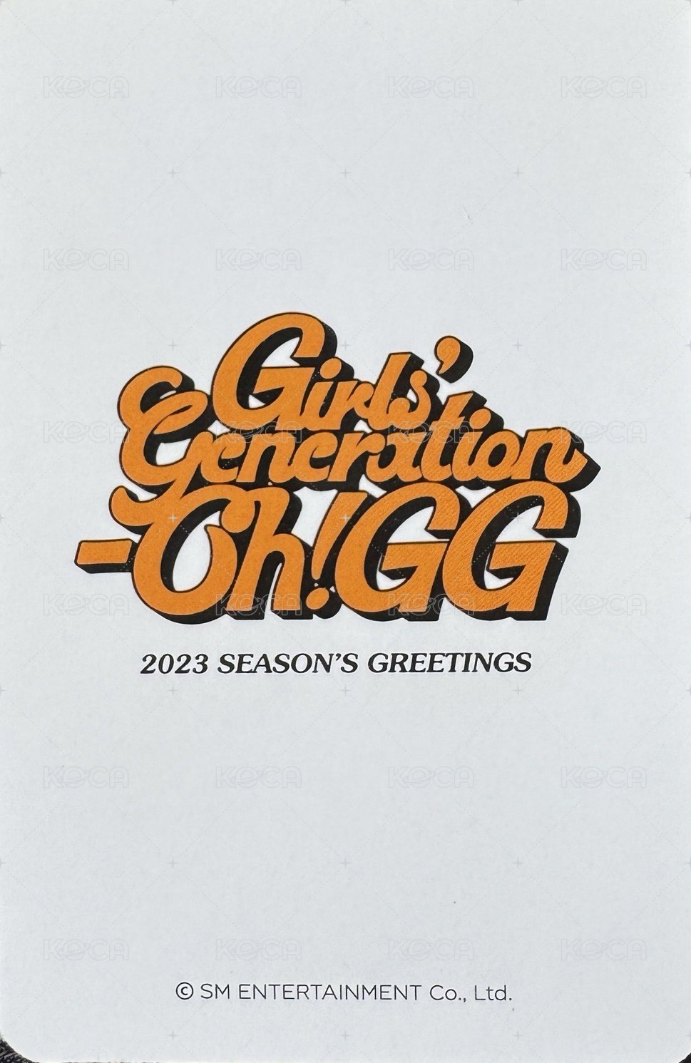 2023年曆 sm 特典卡  背面