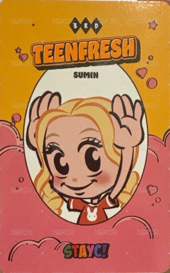 Bubble 專輯卡 專卡 珉 背面