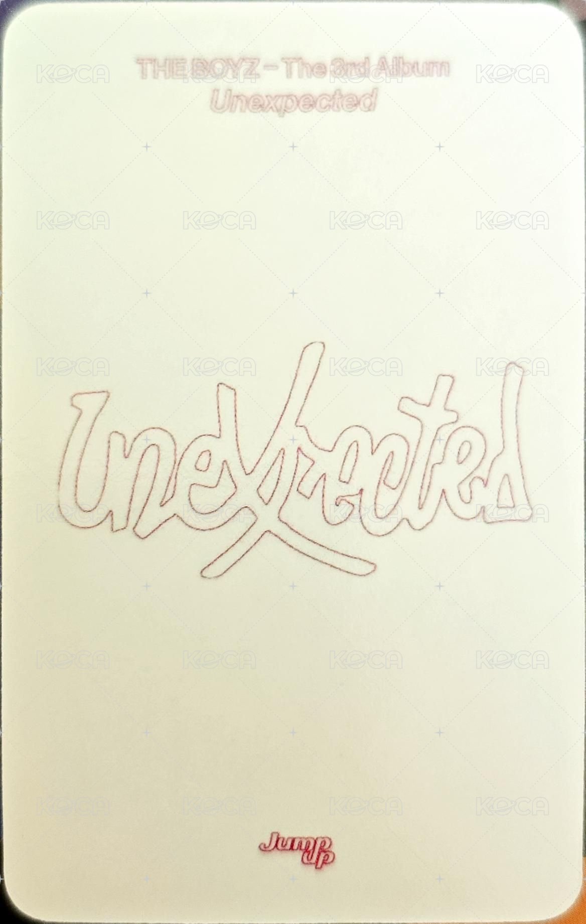 Unexpected ju 特典卡 兔子與我ver. 背面