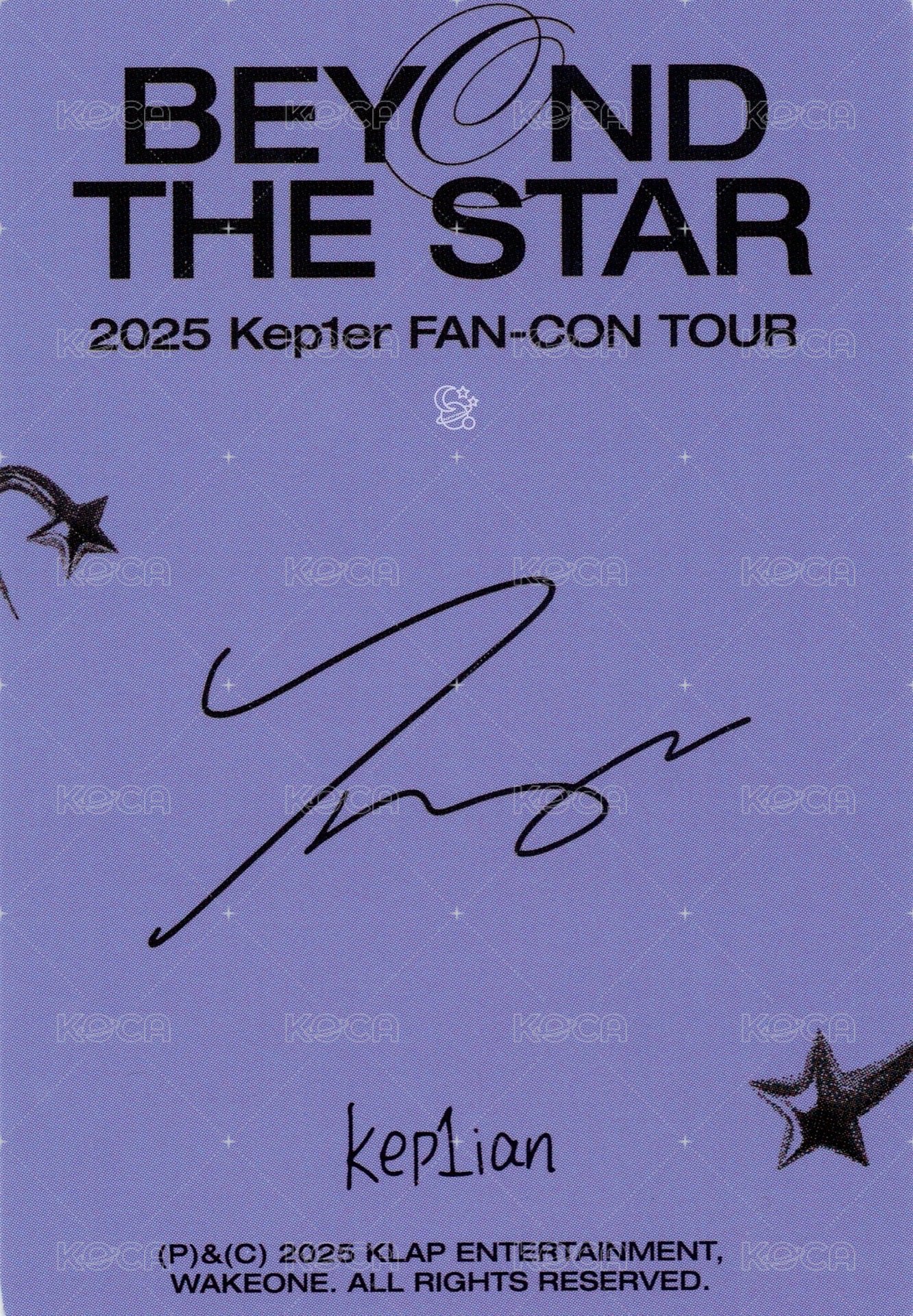 25'FC 周邊卡 卡包卡 Star ver. 背面