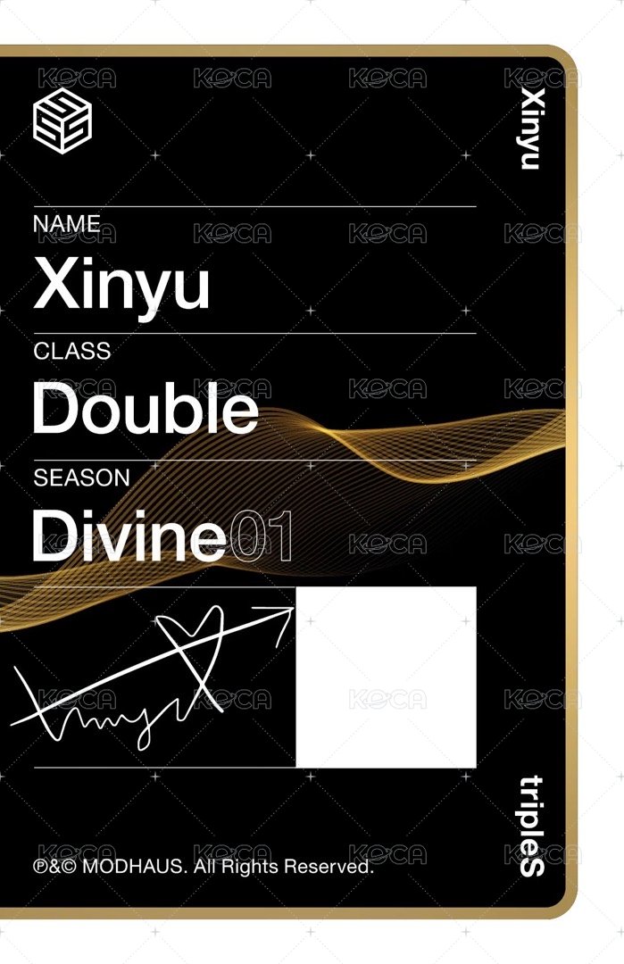 VV 專輯卡 tripleS VV 心語 OMA 334A 背面