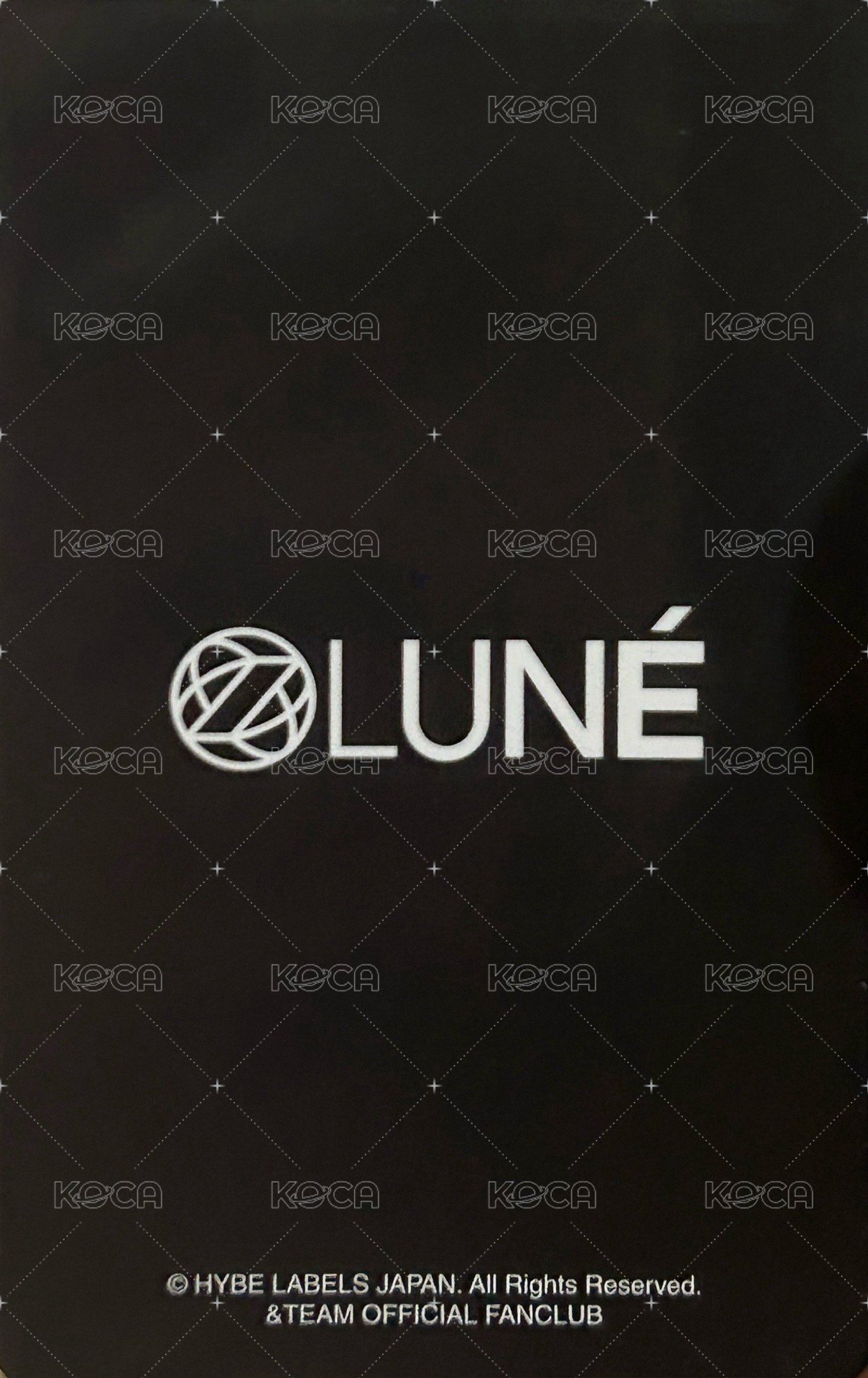 STN 會員禮卡 日本場 FC/zone卡 背面