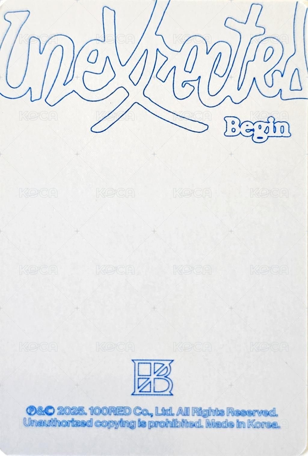 THE BOYZ The 3rd Album 'Unexpected' POP-UP STORE 隨機卡  背面