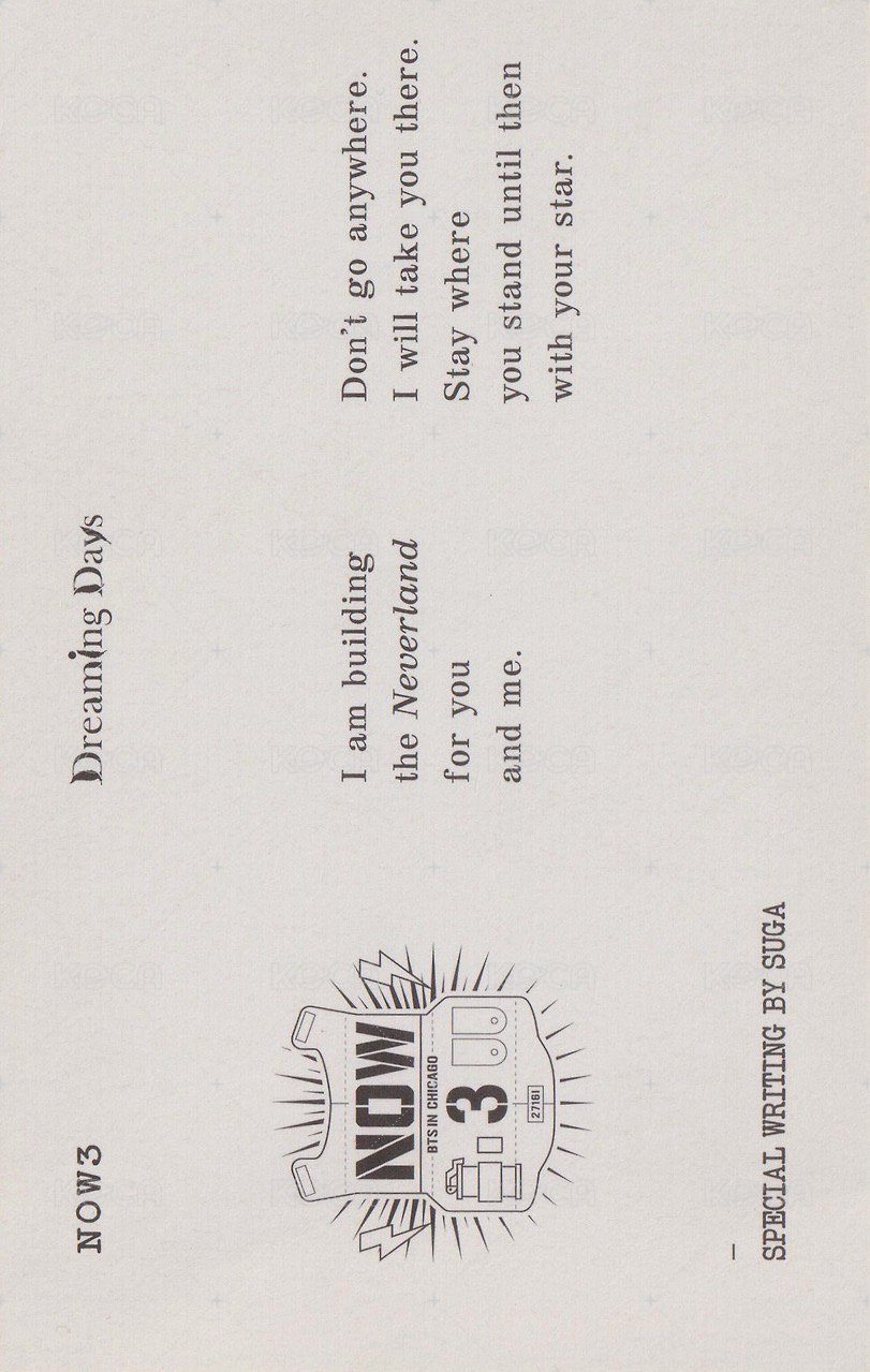 NOW系列 周邊卡 NOW3 花開 背面