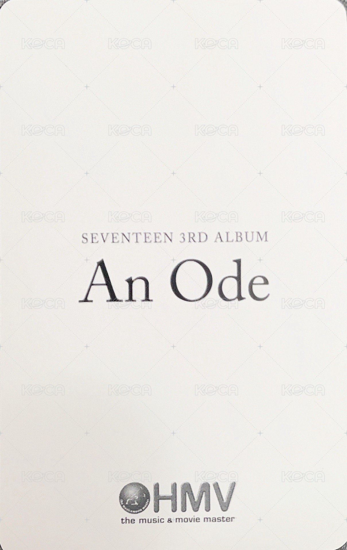 正三 hmv 特典卡  背面