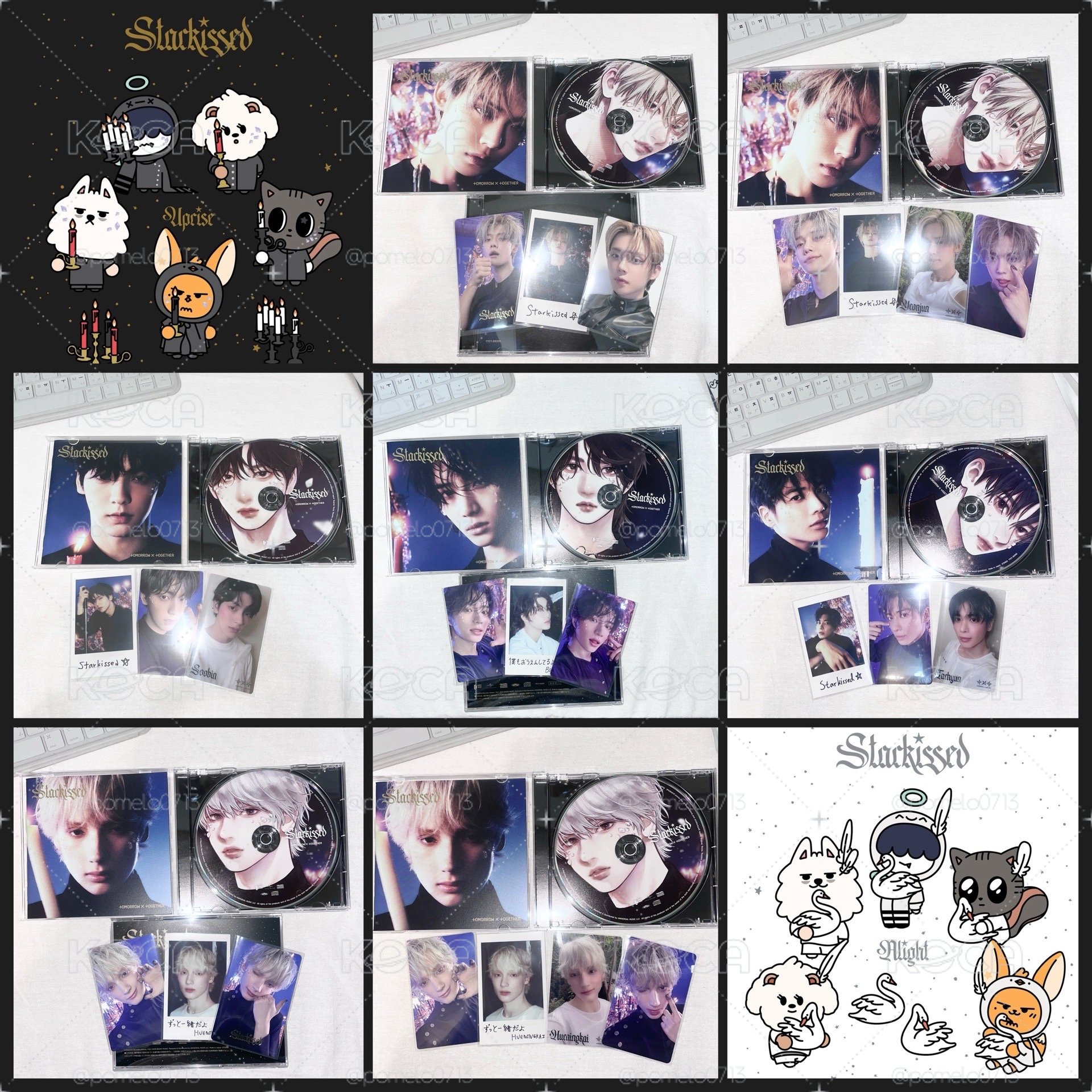 ⚪️𝙎𝙩𝙖𝙧𝙠𝙞𝙨𝙨𝙚𝙙 日咖/環球特典卡 + 自拍卡C + 拍立得 + 單封（每盤配置如圖）