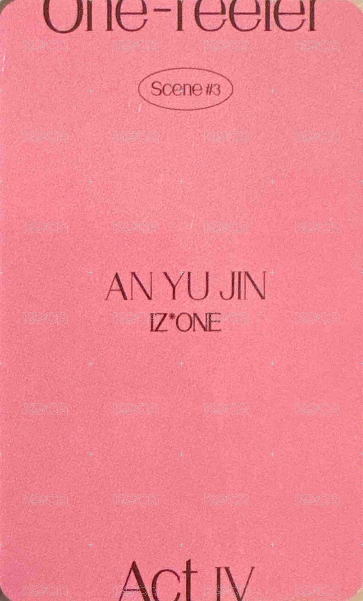 One-reeler / Act IV 專輯卡  背面