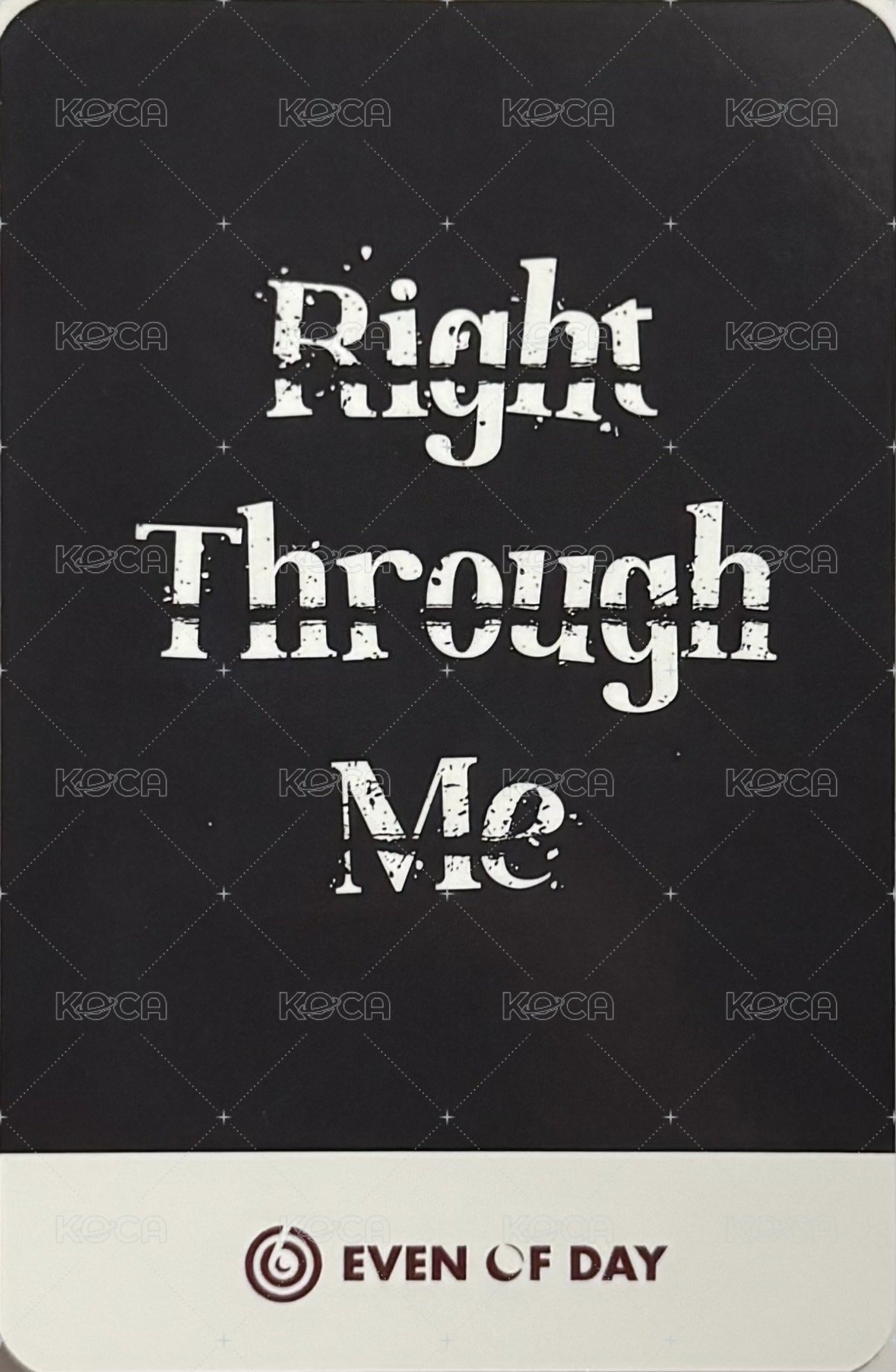 EOD 迷二 naver 特典卡  背面