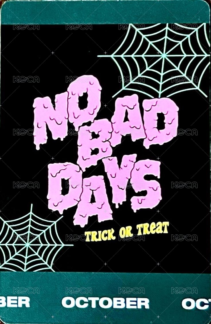 NO BAD DAYS 周邊卡 十月 拍立得 背面
