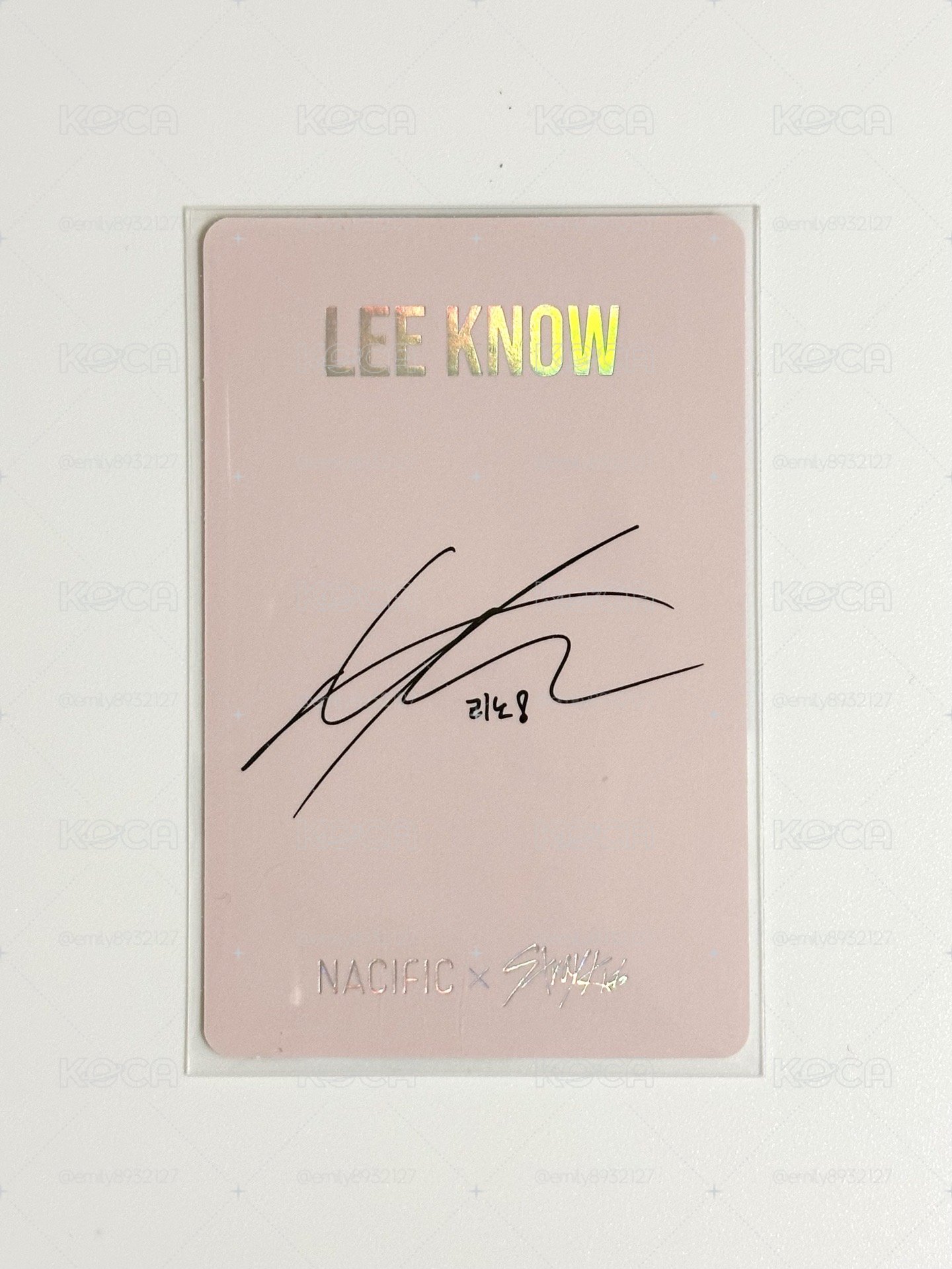 Stray Kids Lee Know 李旻浩 NACIFIC 代言卡 7.0