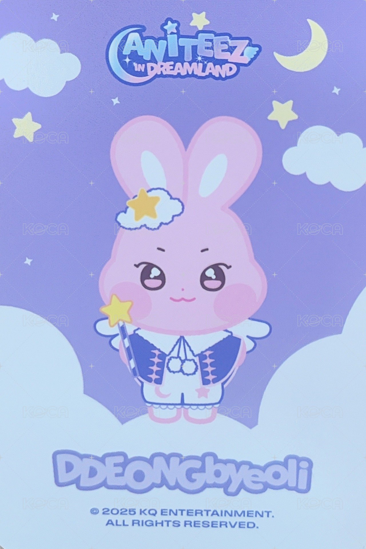 ANITEEZ IN DREAMLAND 周邊卡 守護天使卡 背面