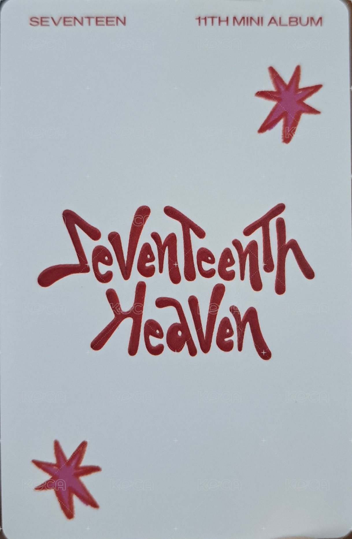 MINI11 日咖 感謝祭2.0 特典卡  背面