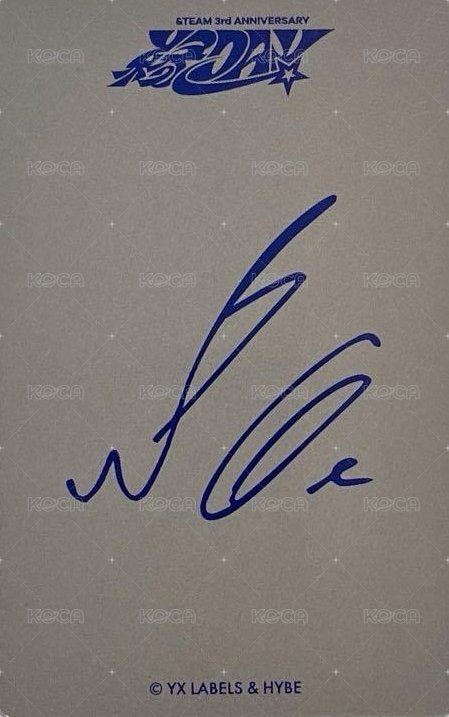 縁DAY 周邊卡 3周年 照片留言板小卡 背面