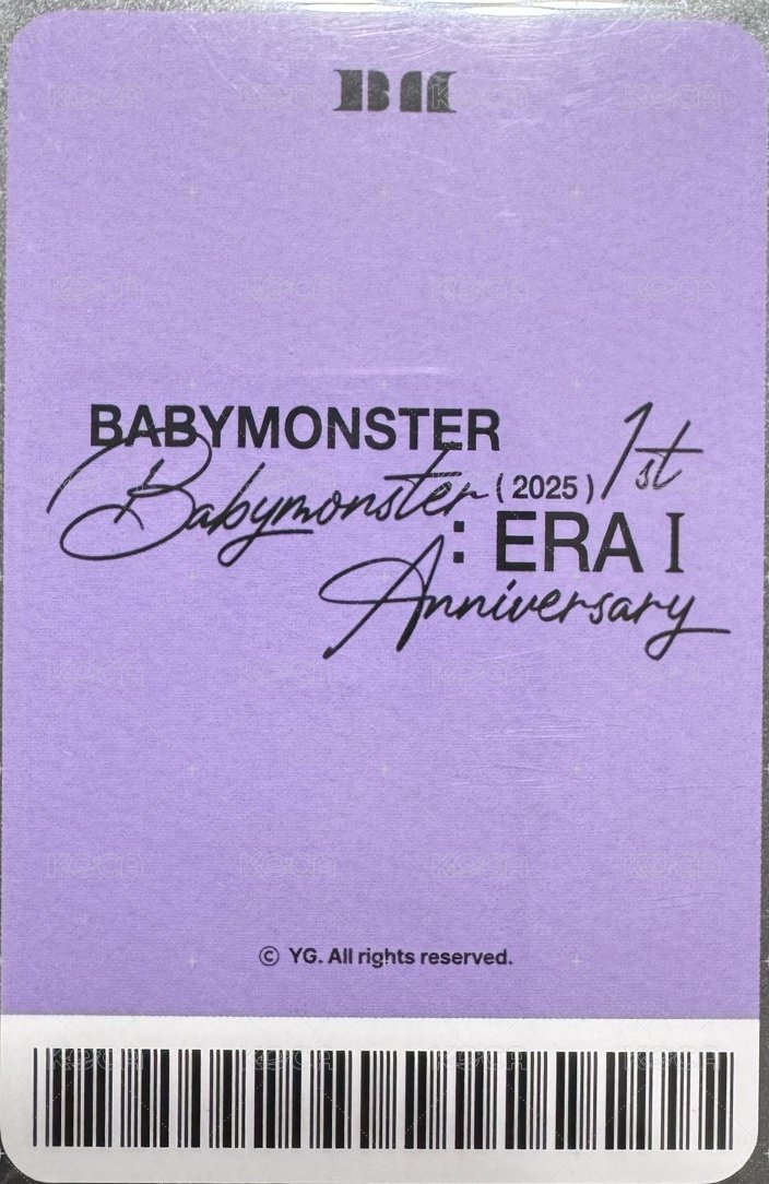 一週年寫真書 yg 線下 特典卡 D ver 背面