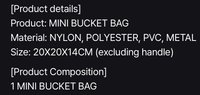 MINI BUCKET BAG