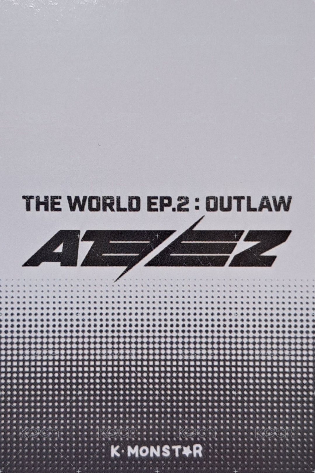 OUTLAW km 簽售卡 臺灣線下簽售 背面