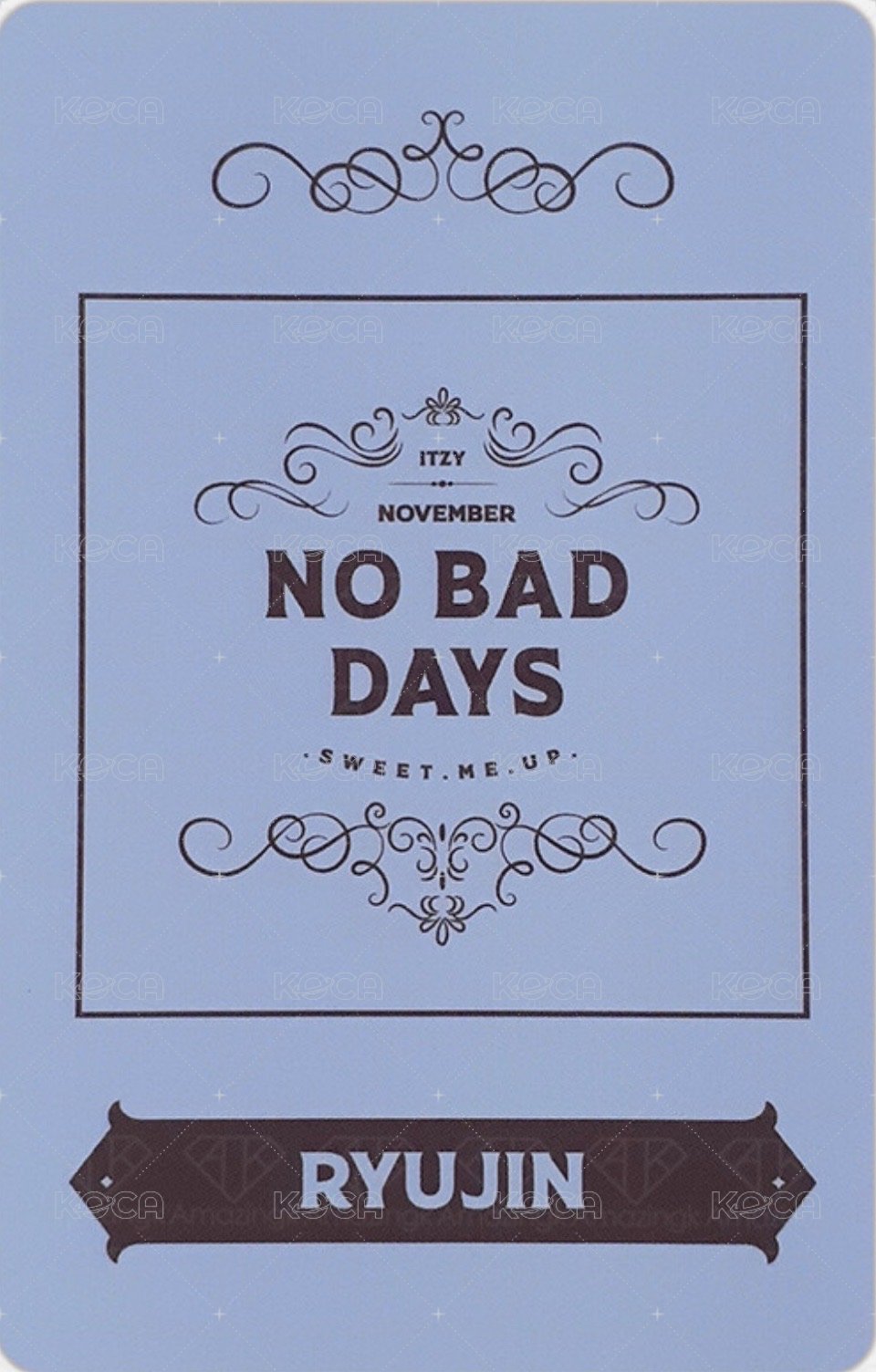 NO BAD DAYS 周邊卡 十一月 背面