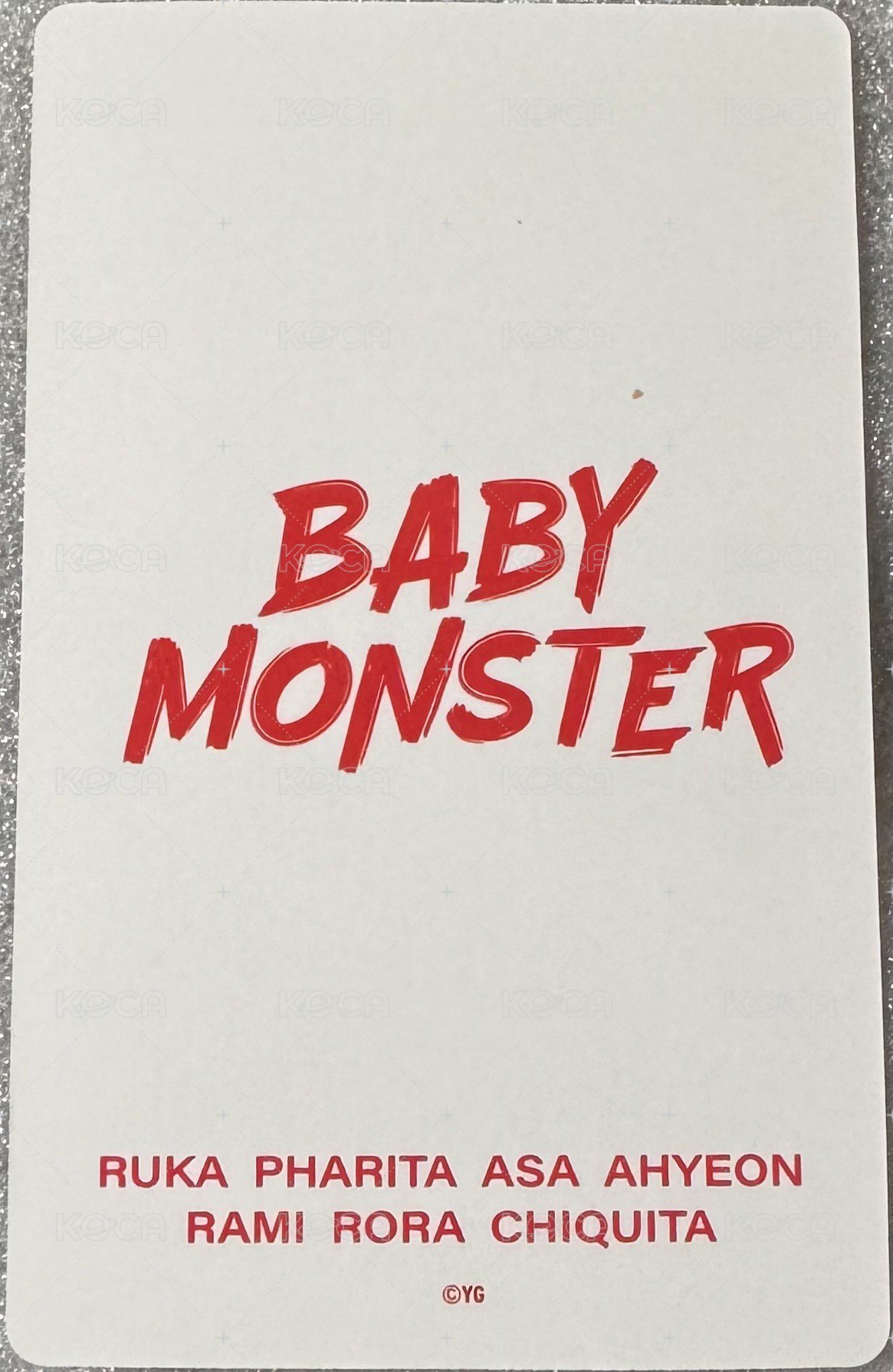 25’世巡 yg 滿額卡 日本場線下滿額卡 Ahyeon 背面