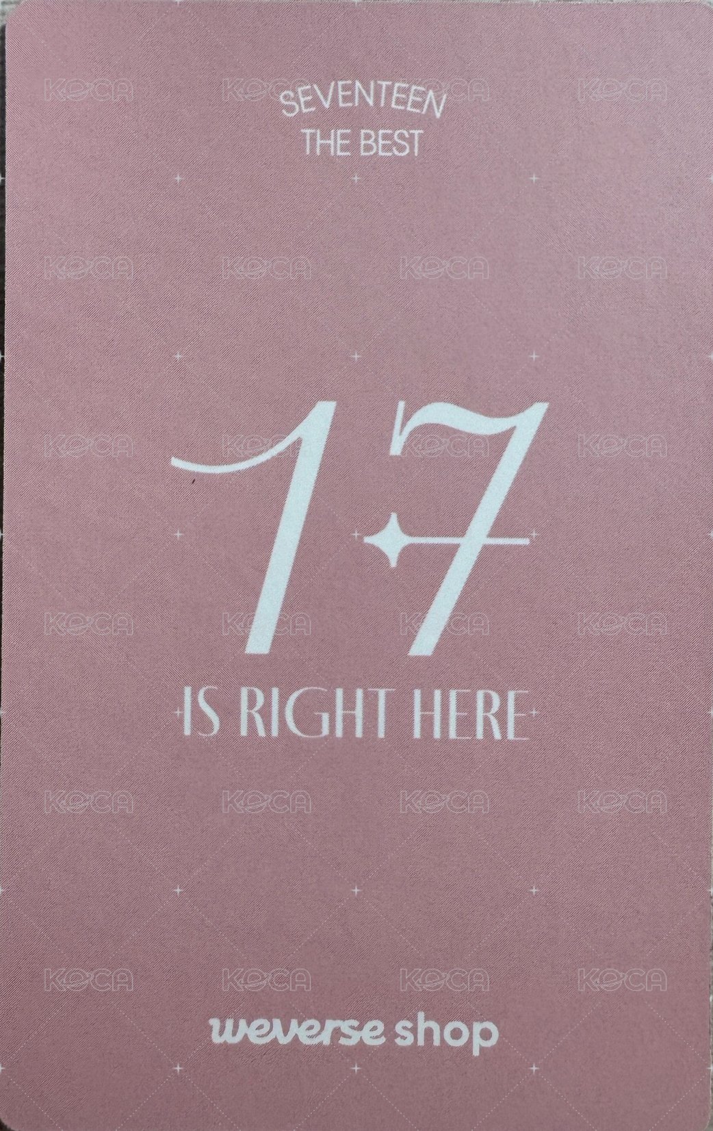 精選專 wvs 特典卡  背面