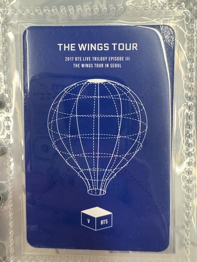 BTS 防彈少年團 金泰亨 V wings tour DVD 卡