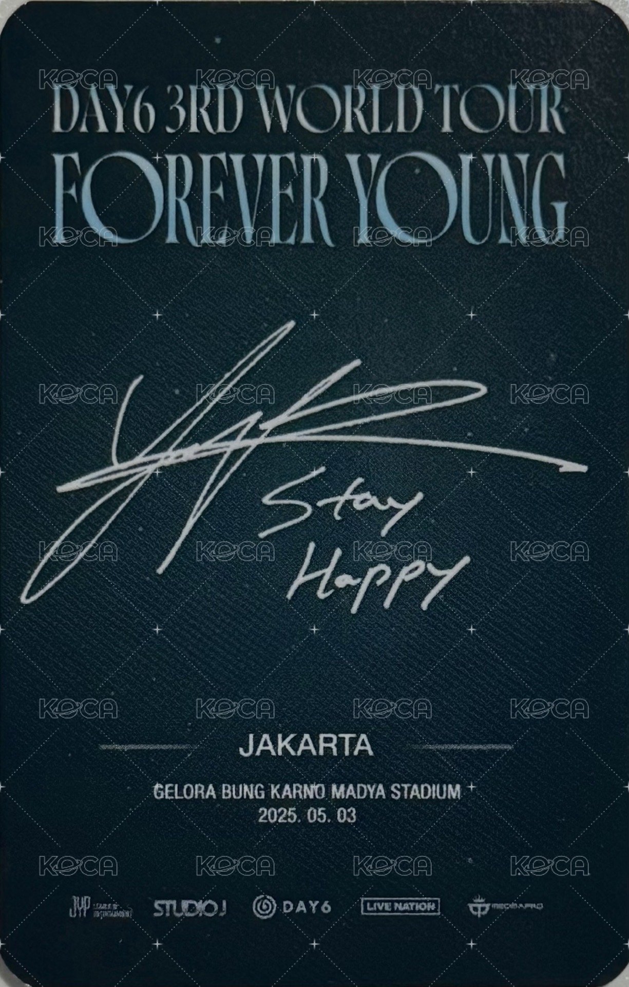 3rd世巡 雅加達場 入場卡 / 場限卡  背面