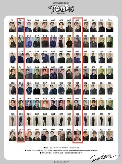 SEVENTEEN FOLLOW TO JAPAN 淨漢 珉奎  卡包 + 拍立得貼 一套