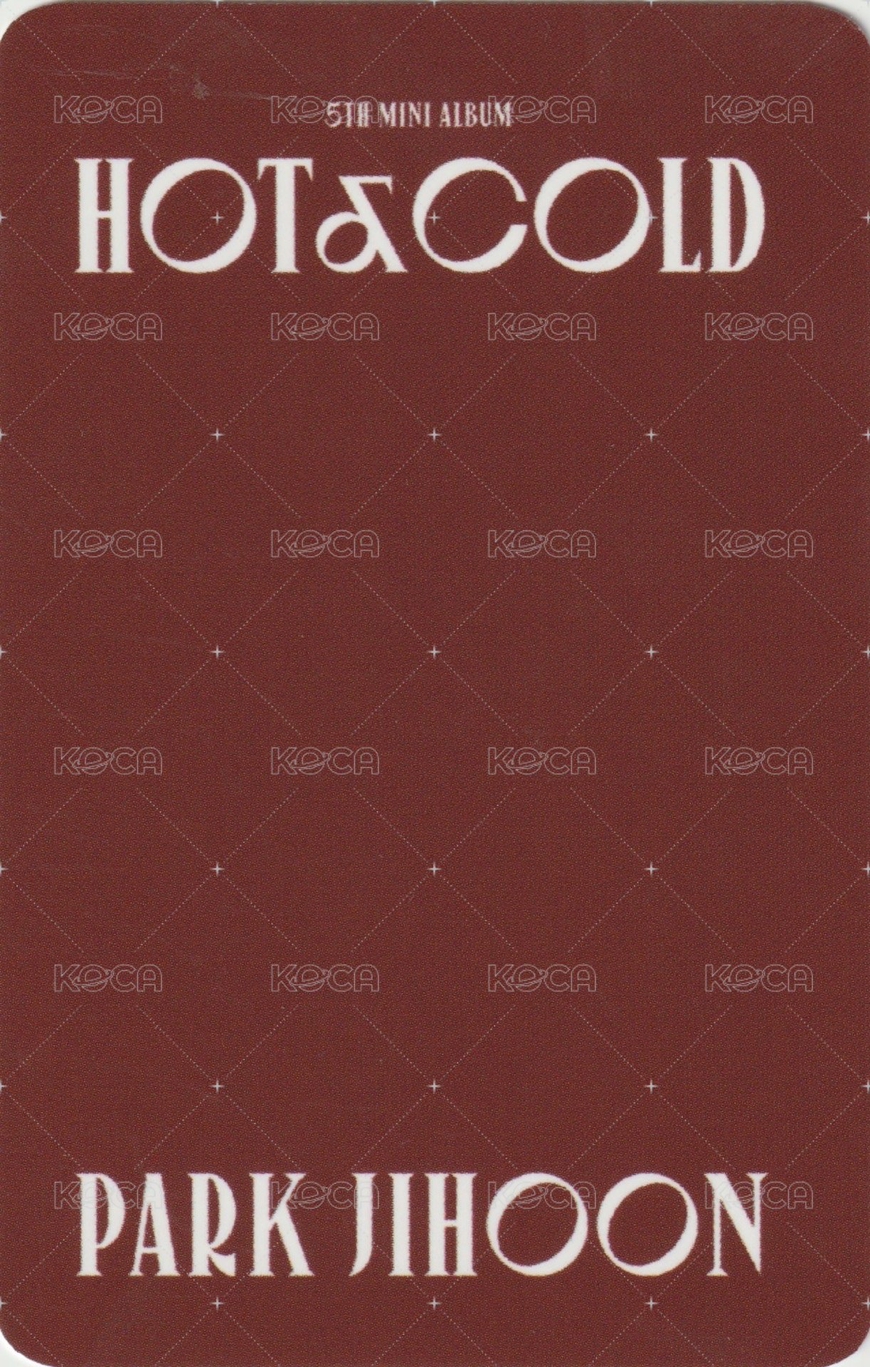 5th MINI k4 簽售卡  背面