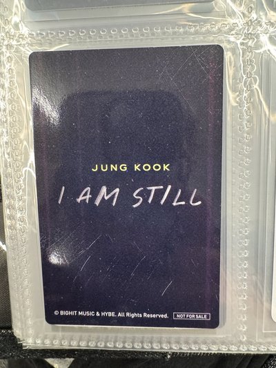 BTS 防彈少年團 田柾國 小卡 i am still 電影 日本特典