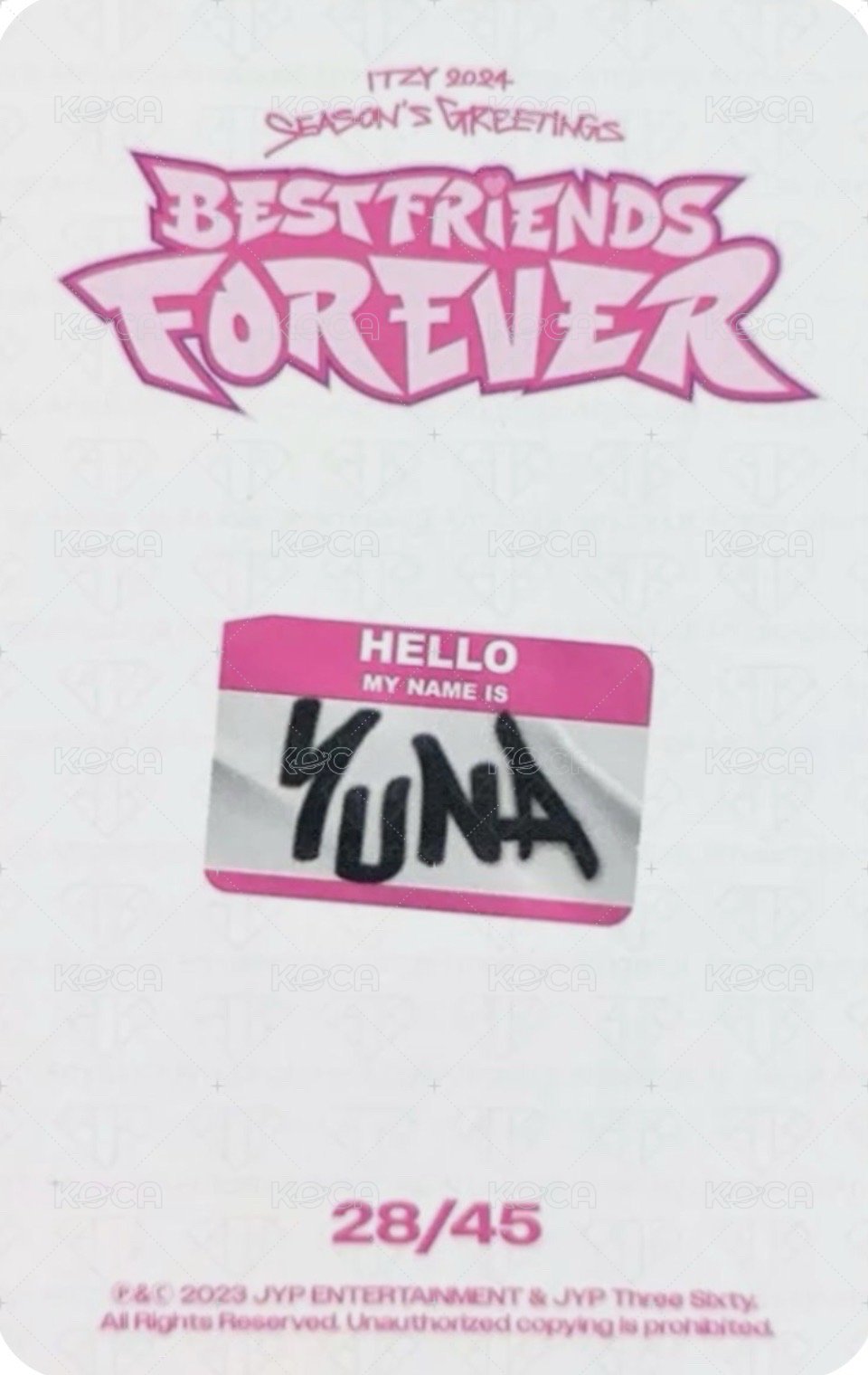 2024年曆 隨機卡  背面