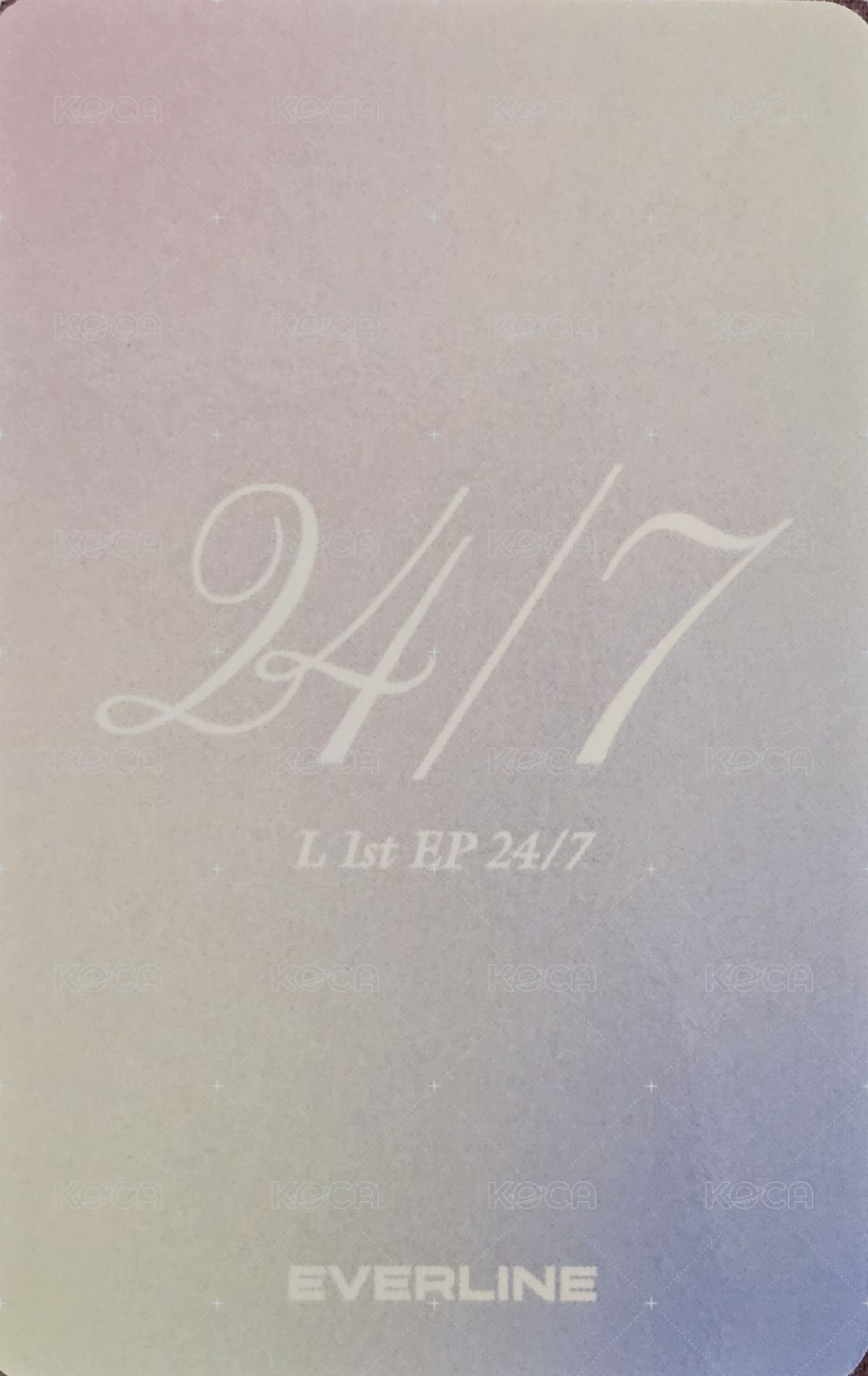 24/7 el 線下 1.0 簽售卡  背面