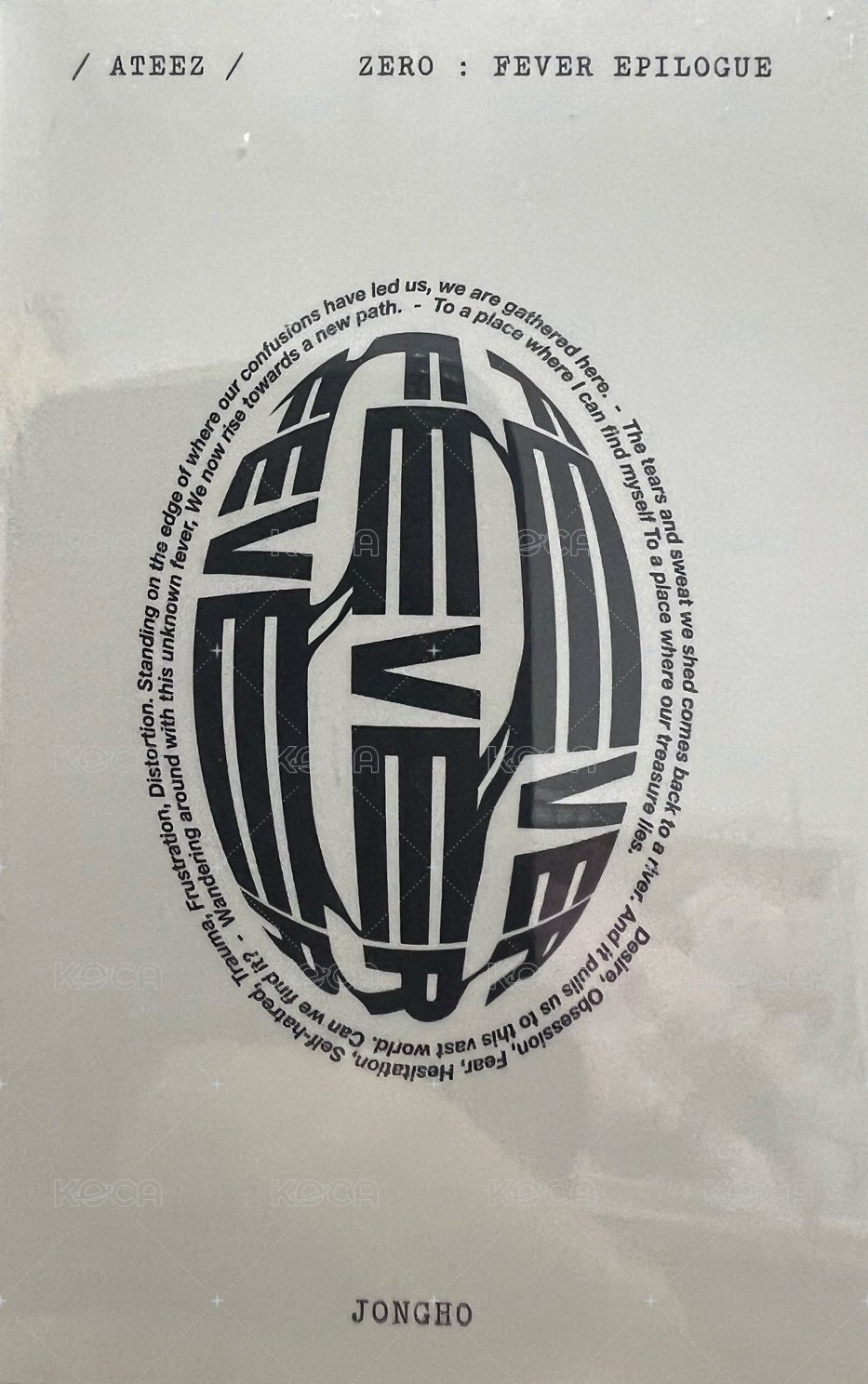 ZERO : FEVER PLATFORM ver. 專輯卡  背面