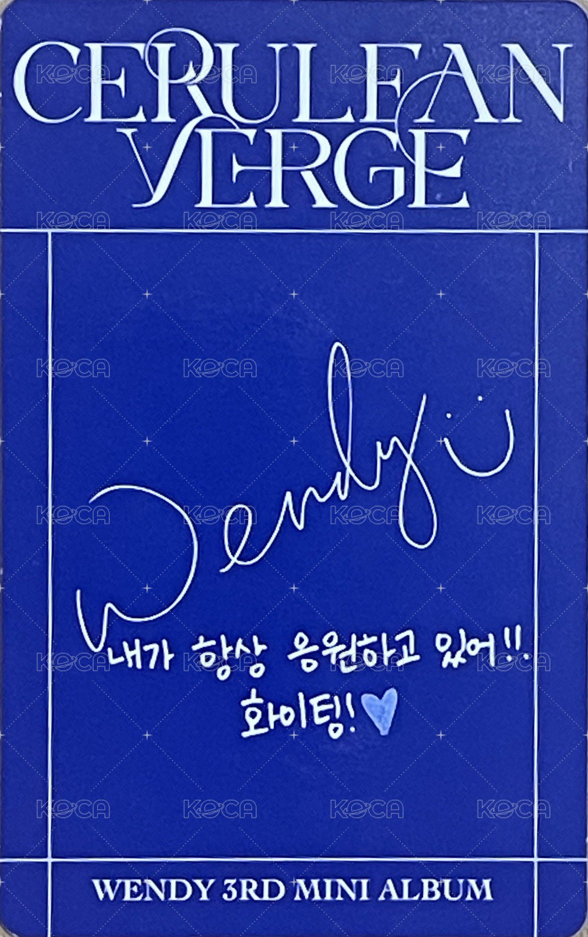 Cerulean Verge 專輯卡 Digipack A版 背面