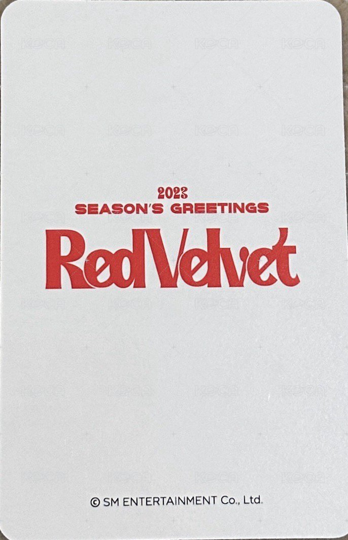 2023年曆 sm 特典卡 B ver. 背面