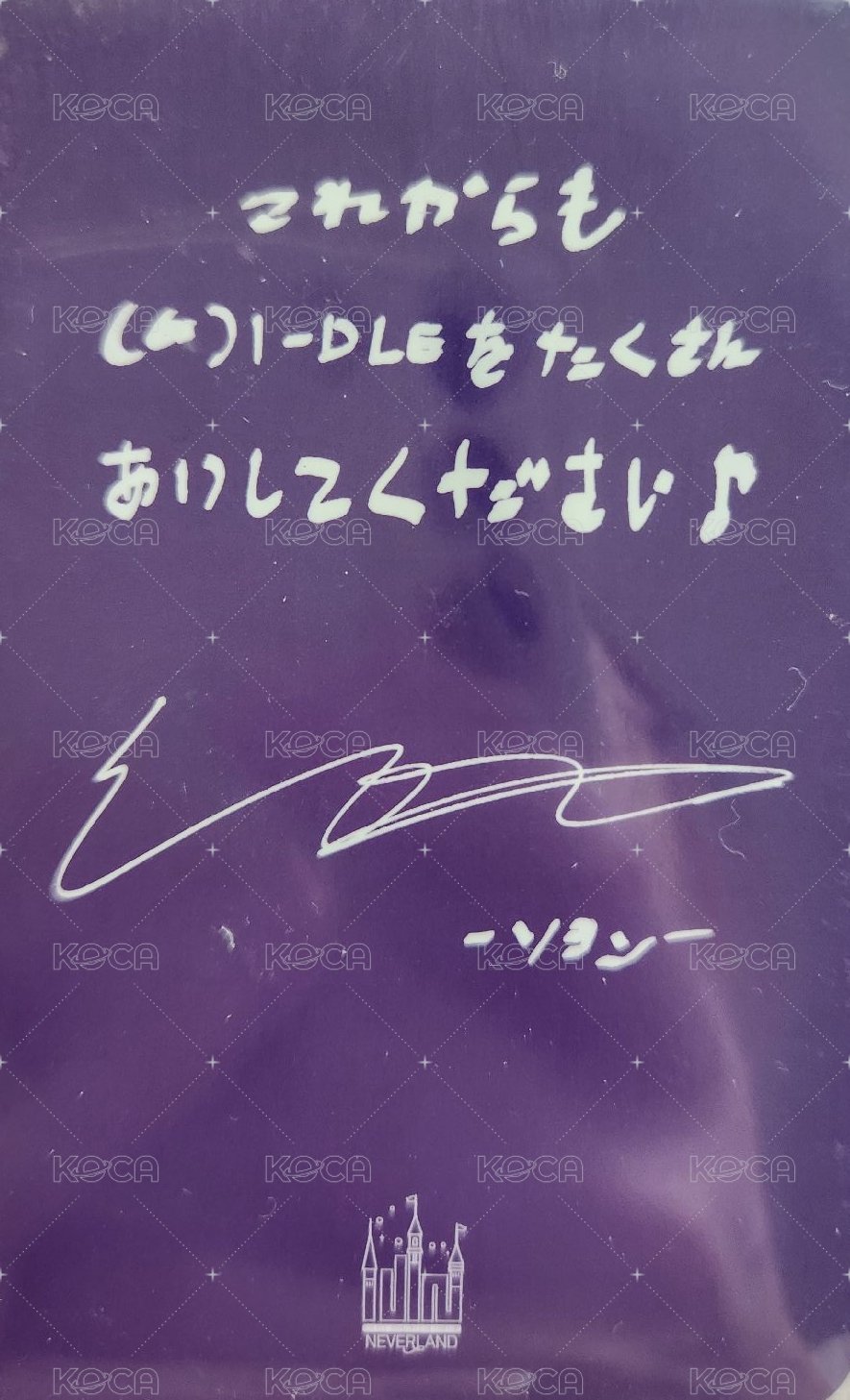 2022世巡 入場卡 / 場限卡 日咖抽選娟 背面