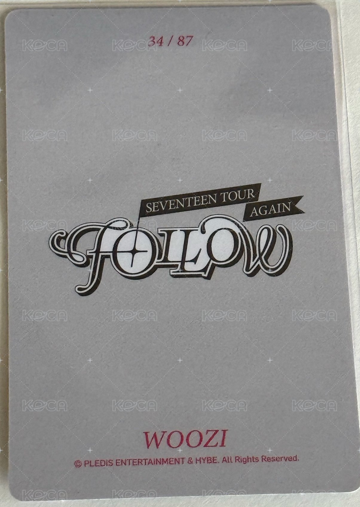 FOLLOW AGAIN 隨機卡  背面