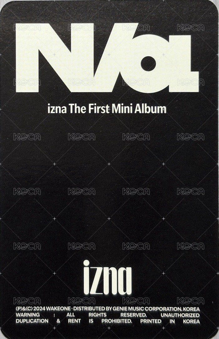 迷一 專輯卡 (iz ver.)合照隨機卡 背面