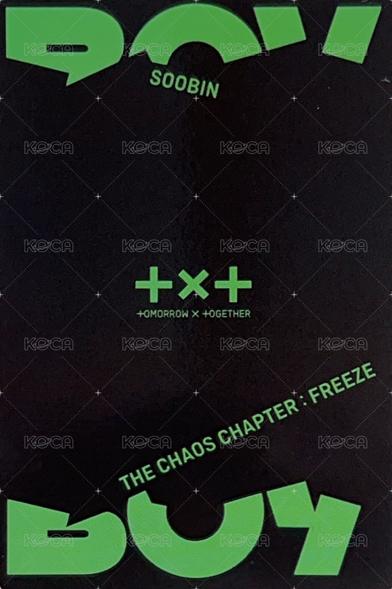 正二 專輯卡 Boy版 背面