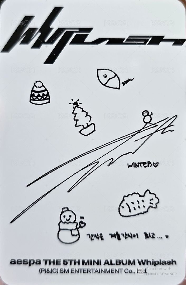 Whiplash 專輯卡 限量衣服版冬 背面