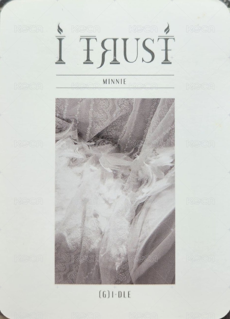 I TRUST 專輯卡 白版 背面