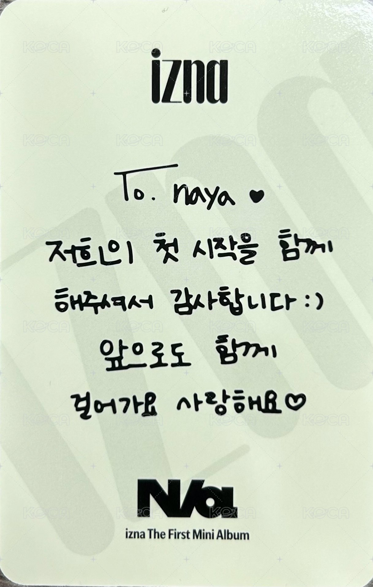 迷一 專輯卡 單封 背面