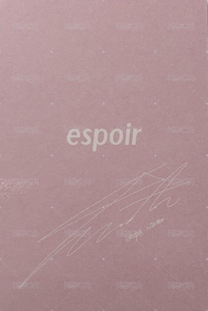 代言卡 espoir3.0冬 背面